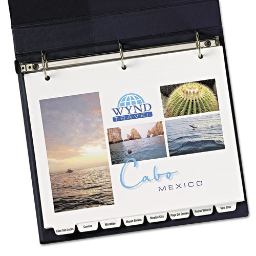 Image of Avery® Customizable Print-On Dividers, 3-Hole Punched, 8-Tab, 11 x 8.5, White, 25 Sets