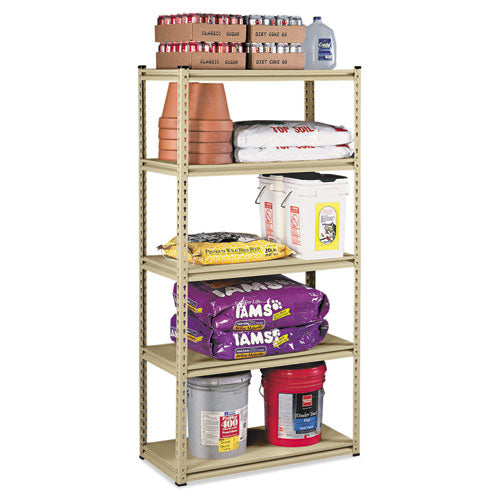 Image of Tennsco Stur-D-Stor Shelving, Five-Shelf, 36.5w x 18.5d x 72h, Sand