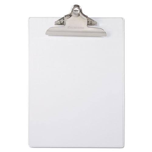Image of Saunders Recycled Plastic Clipboard with Ruler Edge, 1" Clip Capacity, Holds 8.5 x 11 Sheets, Clear