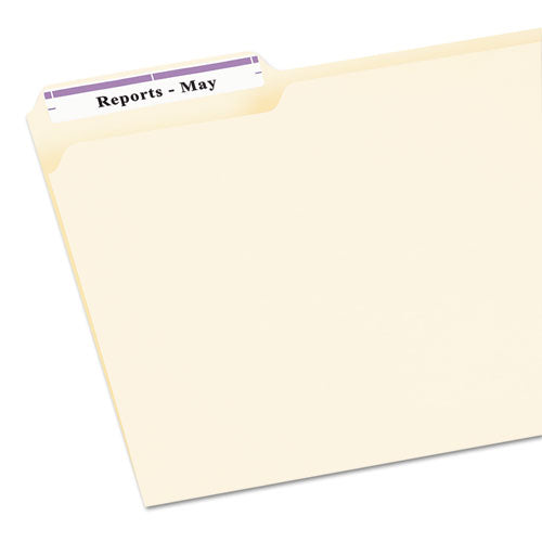 Image of Avery® Permanent Trueblock File Folder Labels With Sure Feed Technology, 0.66 X 3.44, White, 30/sheet, 25 Sheets/pack