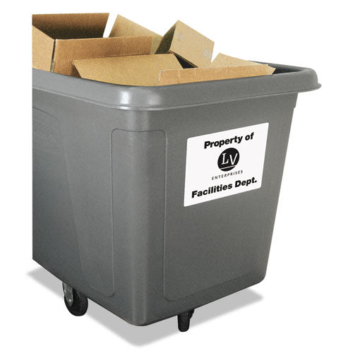 Image of Avery® Durable Permanent Id Labels With Trueblock Technology, Laser Printers, 8.5 X 11, White, 50/pack