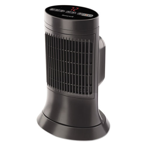 Image of Honeywell Digital Ceramic Mini Tower Heater, 1,500 W, 10 x 7.63 x 14, Black