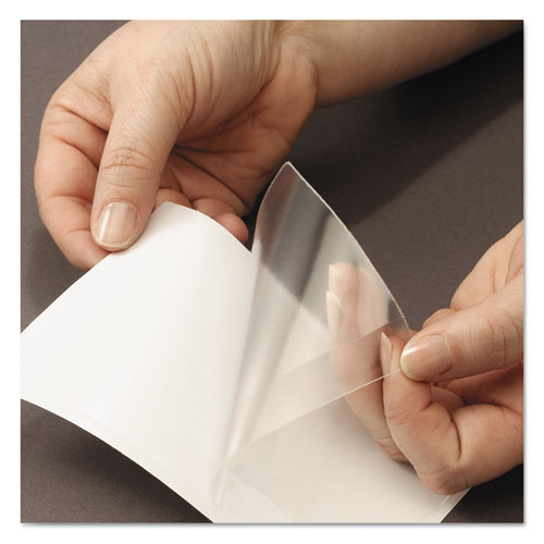 Image of Smead Self-Adhesive Poly Pockets, Top Load, 6.25 x 4.56, Clear, 100/Box