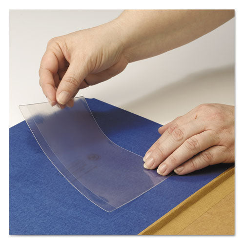 Image of Smead Self-Adhesive Poly Pockets, Top Load, 6.25 x 4.56, Clear, 100/Box