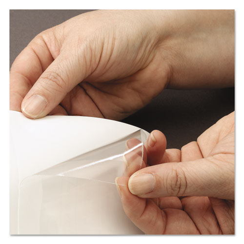 Image of Smead Self-Adhesive Poly Pockets, Top Load, 6.25 x 4.56, Clear, 100/Box