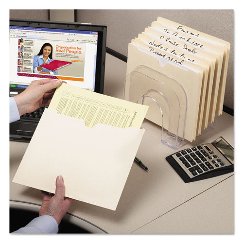 Image of Smead Manila File Jackets, 1-Ply Straight Tab, Letter Size, Manila, 100/box