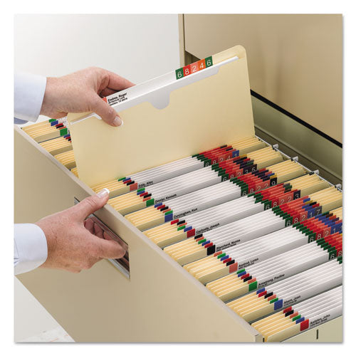 Image of Smead 100% Recycled Top Tab File Jackets, Straight Tab, Letter Size, Manila, 50/box