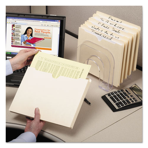 Image of Smead 100% Recycled Top Tab File Jackets, Straight Tab, Letter Size, Manila, 50/box