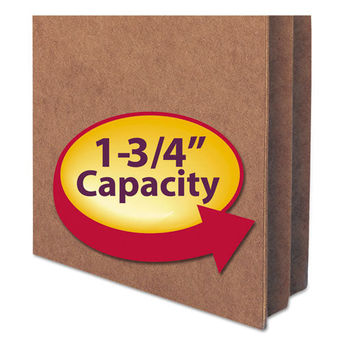 Image of Smead Redrope Drop Front File Pockets, 1.75" Expansion, Legal Size, Redrope, 25/box
