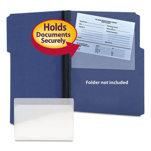 Image of Smead Self-Adhesive Poly Pockets, Top Load, 9 x 5.56, Clear, 100/Box