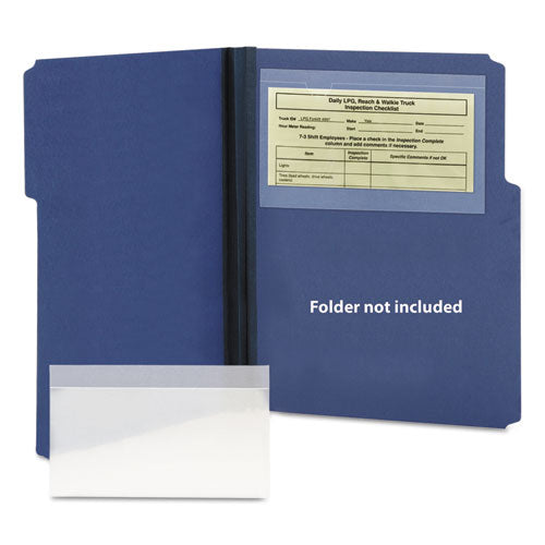 Image of Smead Self-Adhesive Poly Pockets, Top Load, 9 x 5.56, Clear, 100/Box