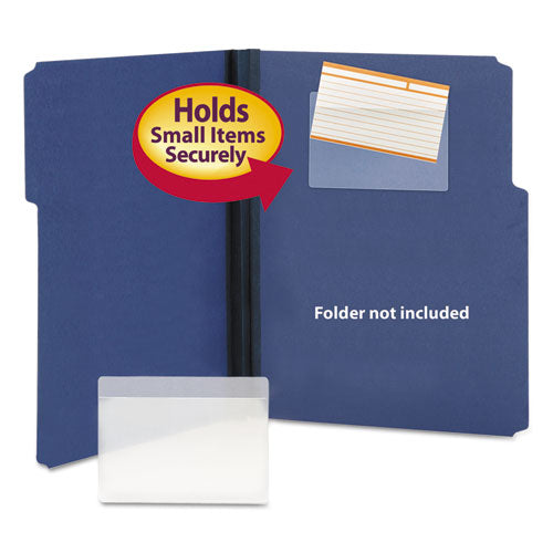 Image of Smead Self-Adhesive Poly Pockets, Top Load, 5.31 x 33.63, Clear, 100/Box