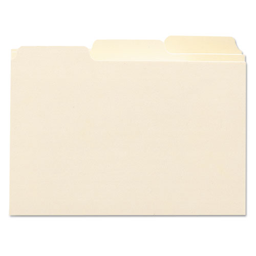 Image of Smead Manila Card Guides, 1/3-Cut Top Tab, Blank, 4 X 6, Manila, 100/box