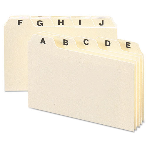 Image of Smead Manila Card Guides, 1/5-Cut Top Tab, A To Z, 4 X 6, Manila, 25/set