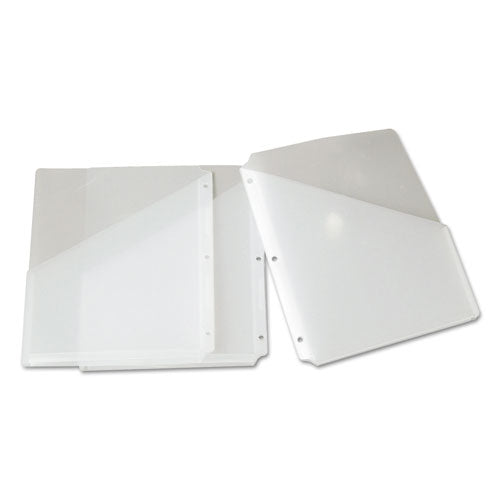 Image of Smead Organized Up Poly Slash Jackets, 2-Sections, Letter Size, Clear, 5/pack