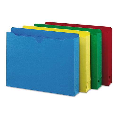 Image of Smead Colored File Jackets With Reinforced Double-Ply Tab, Straight Tab, Letter Size, Assorted Colors, 50/box