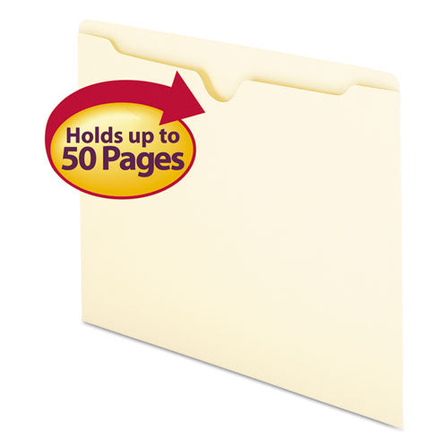 Image of Smead Manila File Jackets, 1-Ply Straight Tab, Letter Size, Manila, 100/box