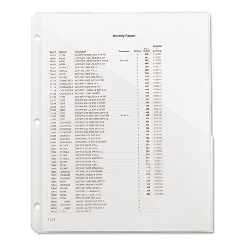 Image of Smead Organized Up Poly Slash Jackets, 2-Sections, Letter Size, Clear, 5/pack