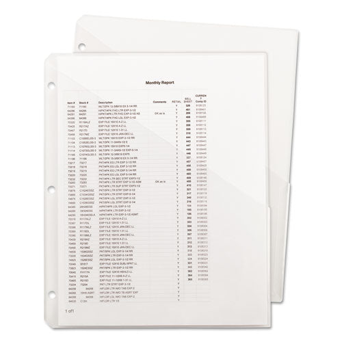 Image of Smead Organized Up Poly Slash Jackets, 2-Sections, Letter Size, Clear, 5/pack