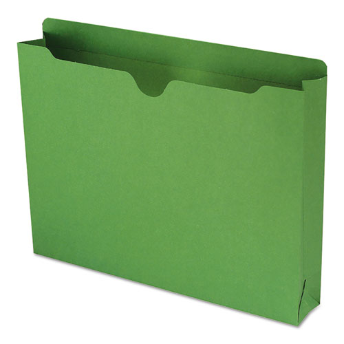 Image of Smead Colored File Jackets With Reinforced Double-Ply Tab, Straight Tab, Letter Size, Green, 50/box