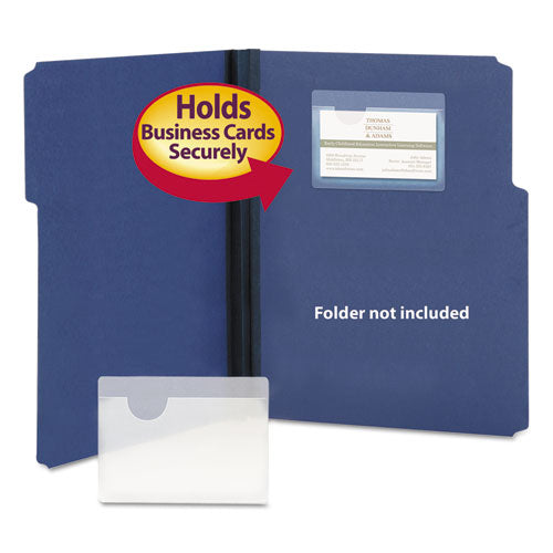 Image of Smead Self-Adhesive Poly Pockets, Top Load, 4.06 x 3, Clear, 100/Box
