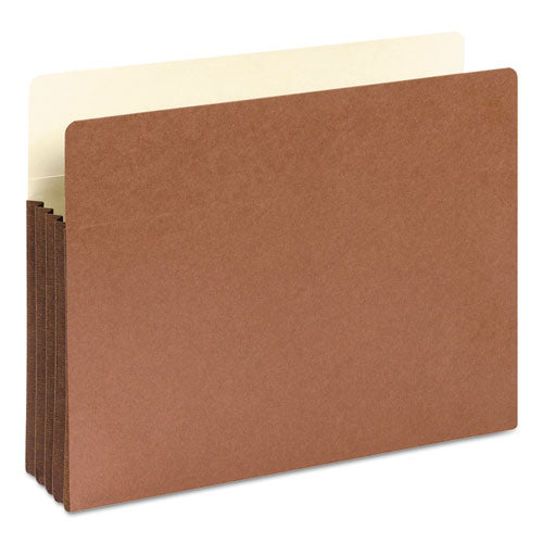 Image of Smead Redrope Drop-Front File Pockets with Fully Lined Gussets, 3.5" Expansion, Letter Size, Redrope, 10/Box
