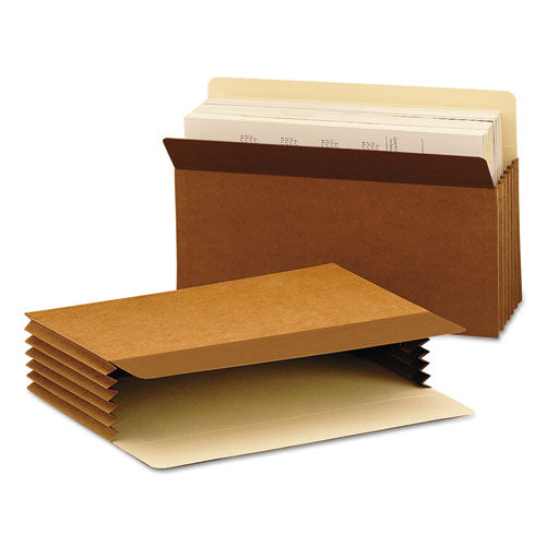 Image of Smead Easy Grip Pockets, 5.25" Expansion, Legal Size, Redrope, 10/box