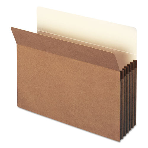 Image of Smead Recycled Top Tab File Pockets, 5.25" Expansion, Letter Size, Redrope, 10/Box