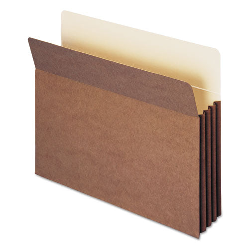 Image of Smead Redrope TUFF Pocket Drop-Front File Pockets with Fully Lined Gussets, 3.5" Expansion, Letter Size, Redrope, 10/Box