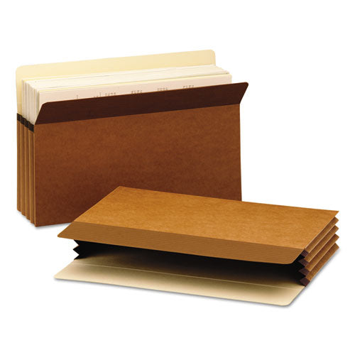Image of Smead Easy Grip Pockets, 3.5" Expansion, Legal Size, Redrope, 25/box