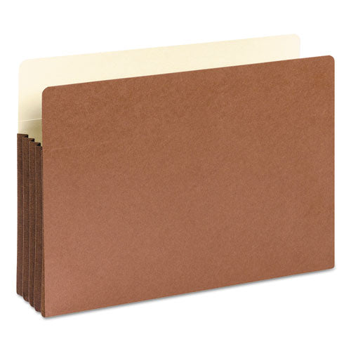 Image of Smead Redrope Drop-Front File Pockets with Fully Lined Gussets, 3.5" Expansion, Legal Size, Redrope, 10/Box