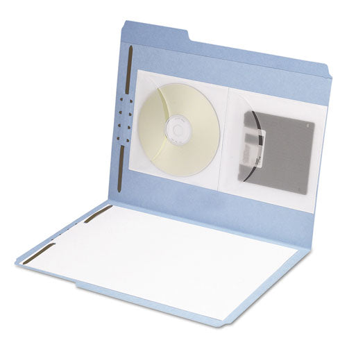 Image of Smead Self-Adhesive CD/Diskette Pockets, Clear, 10/Pack