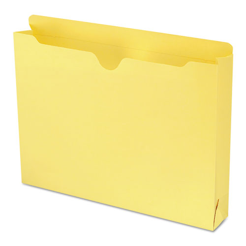 Image of Smead Colored File Jackets With Reinforced Double-Ply Tab, Straight Tab, Letter Size, Yellow, 50/box
