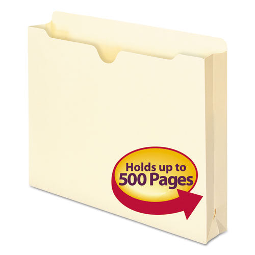 Image of Smead Manila File Jackets, 1-Ply Straight Tab, Letter Size, Manila, 50/box