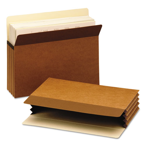 Image of Smead Easy Grip Pockets, 3.5" Expansion, Letter Size, Redrope, 25/box