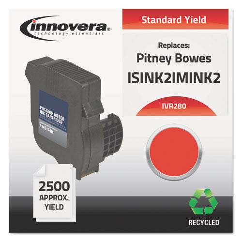 Image of Innovera® Remanufactured Red Postage Meter Ink, Replacement for IM-280 (ISINK2IMINK2), 2,500 Page-Yield