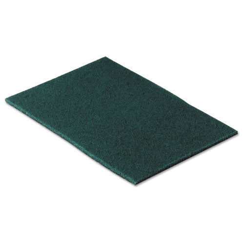 Image of Scotch-Brite PROFESSIONAL Commercial Scouring Pad 96, 6 X 9, Green, 10/pack