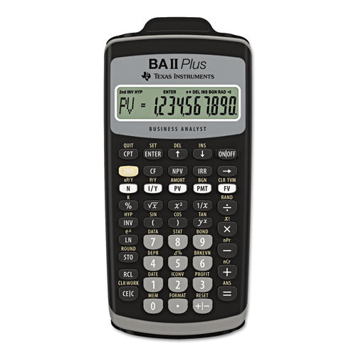 Image of Texas Instruments Baiiplus Financial Calculator, 10-Digit Lcd
