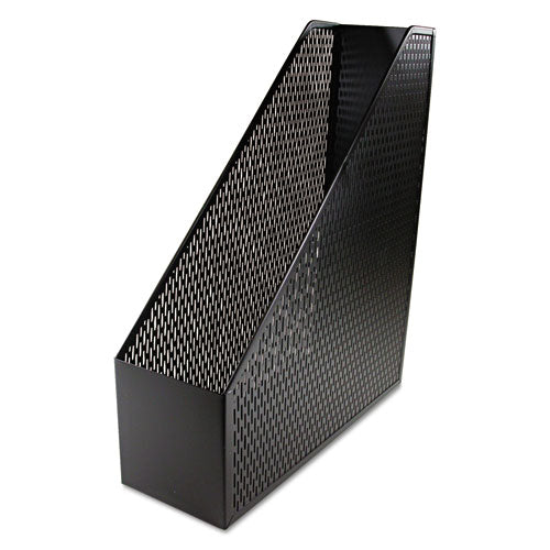 Image of Artistic® Urban Collection Punched Metal Magazine File, 3.5 x 10 x 11.5, Black