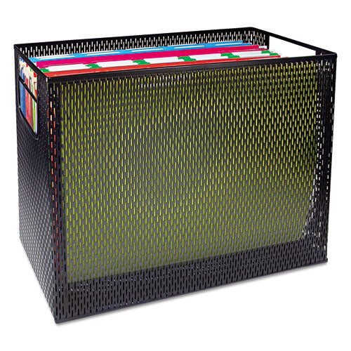 Image of Artistic® Urban Collection Punched Metal Desktop File, 1 Section, Letter To Legal Size Files, 13" X 5.75" X 10.75", Black