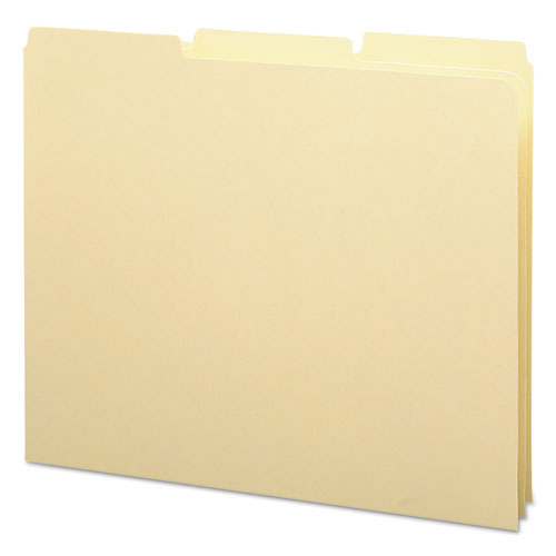 Image of Smead Recycled Blank Top Tab File Guides, 1/3-Cut Top Tab, Blank, 8.5 X 11, Manila, 100/box