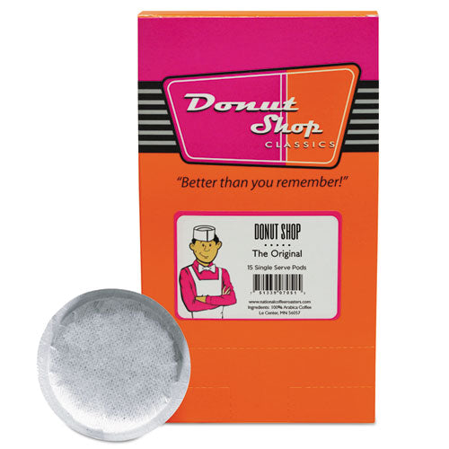 Image of National Coffee Roasters Donut Shop Coffee Pods, Medium Roast, 15/box