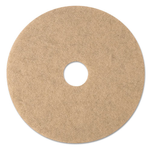 Image of 3M Ultra High-Speed Natural Blend Floor Burnishing Pads 3500, 20" Diameter, Tan, 5/carton