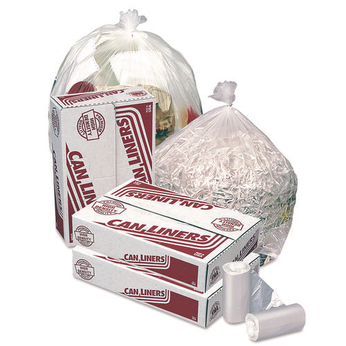 Image of Pitt Plastics High-Density Coreless Mini-Roll Can Liners, 30 gal, 10 mic, 30" x 37", Natural, Perforated Roll, 500/Carton