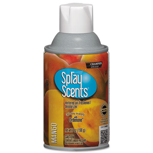 Image of Chase Products Champion Sprayon SPRAYScents Metered Air Freshener Refill, Mango, 7 oz Aerosol Spray, 12/Carton