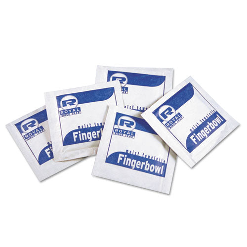 Image of AmerCareRoyal® Moist Towelettes, Individually Wrapped, 4 x 6, Lemon Scent, White, 1,000/Carton