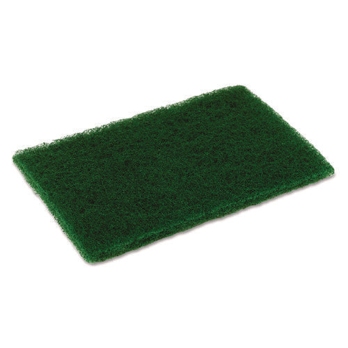 Image of Disco® Medium Duty Scouring Pad, 6 X 9, Green, 10/pack, 6 Packs/carton