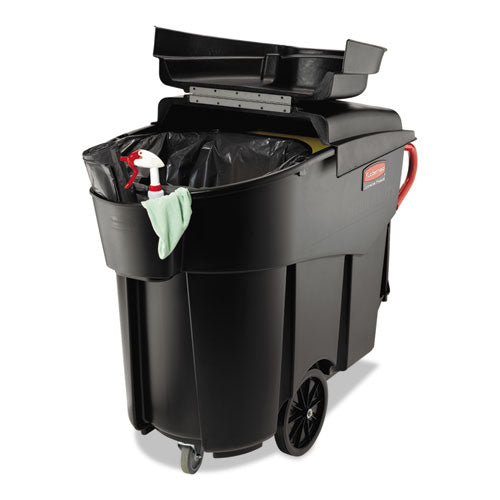 Image of Rubbermaid® Commercial Mega BRUTE Mobile Container, 120 gal, Plastic, Black