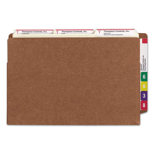 Image of Smead Heavy-Duty Redrope End Tab Tuff Pockets, 3.5" Expansion, Legal Size, Redrope, 10/box