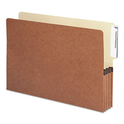 Image of Smead Redrope Drop-Front End Tab File Pockets, 3.5" Expansion, Legal Size, Redrope, 10/box